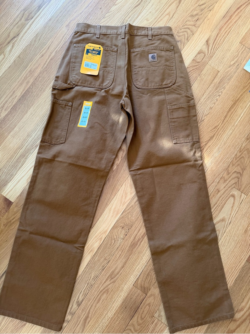 Carhartt Brown/Tan Canvas Loose-Fit Work Pants